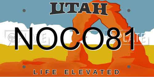 NOCO81 Utah License Plate