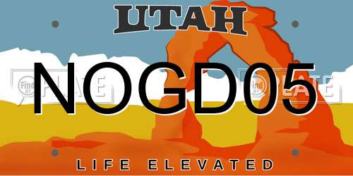 NOGD05 Utah License Plate
