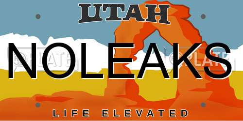 NOLEAKS Utah License Plate
