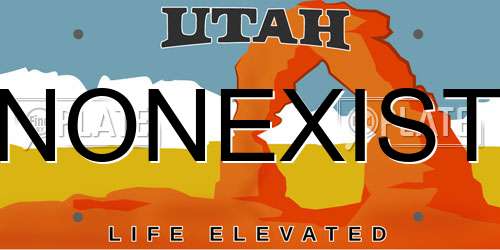 NONEXIST Utah License Plate