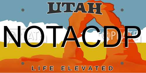 NOTACDP Utah License Plate
