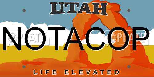 NOTACOP Utah License Plate