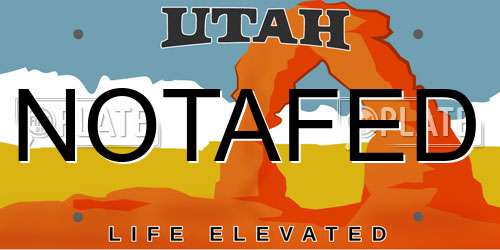NOTAFED Utah License Plate