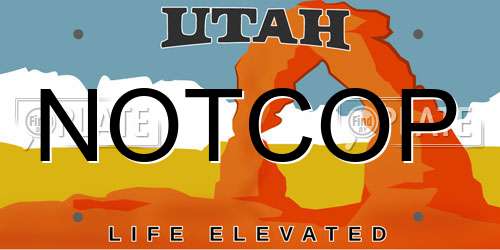 NOTCOP Utah License Plate