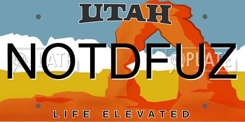 NOTDFUZ Utah License Plate