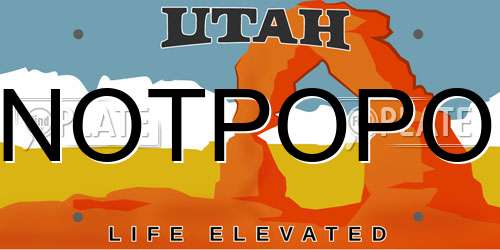 NOTPOPO Utah License Plate
