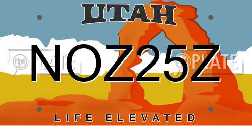 NOZ25Z Utah License Plate