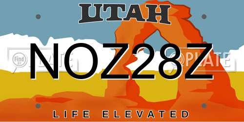NOZ28Z Utah License Plate