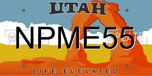 NPME55 Utah License Plate