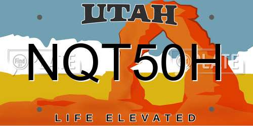 NQT50H Utah License Plate