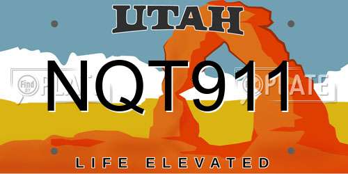 NQT911 Utah License Plate