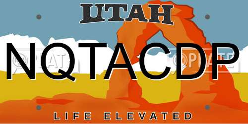 NQTACDP Utah License Plate
