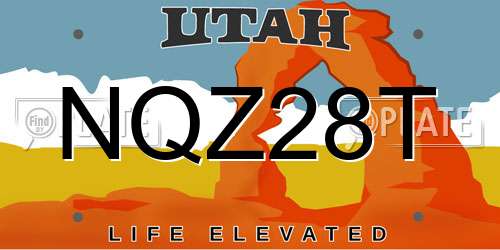 NQZ28T Utah License Plate