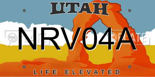 NRV04A Utah License Plate