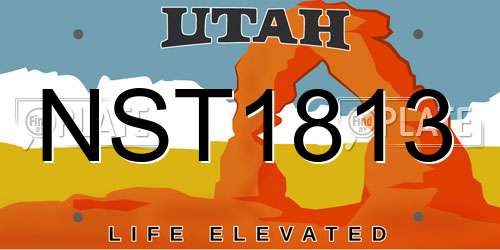 NST1813 Utah License Plate