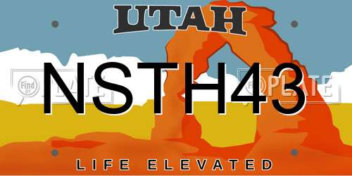 NSTH43 Utah License Plate