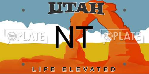 NT Utah License Plate