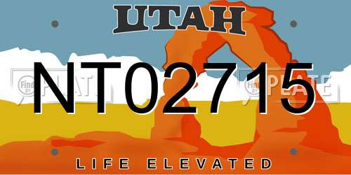 NT02715 Utah License Plate
