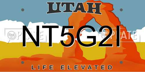 NT5G2I Utah License Plate