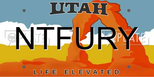 NTFURY Utah License Plate