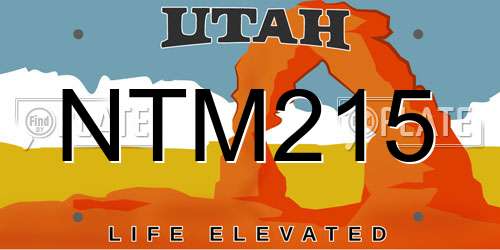 NTM215 Utah License Plate