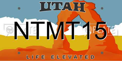 NTMT15 Utah License Plate