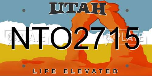 NTO2715 Utah License Plate