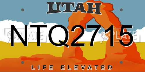 NTQ2715 Utah License Plate