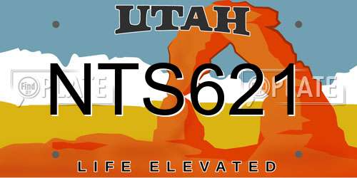 NTS621 Utah License Plate