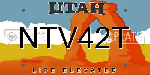 NTV42T Utah License Plate