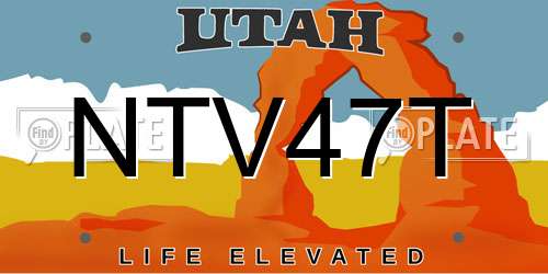 NTV47T Utah License Plate