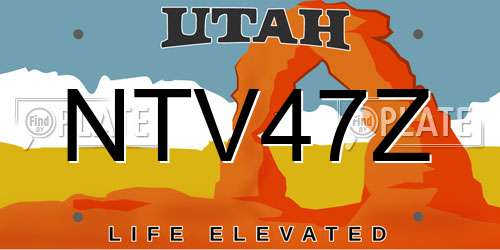 NTV47Z Utah License Plate