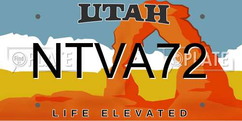 NTVA72 Utah License Plate