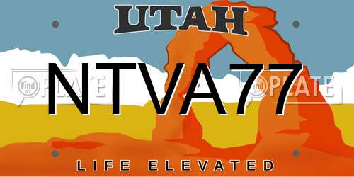 NTVA77 Utah License Plate