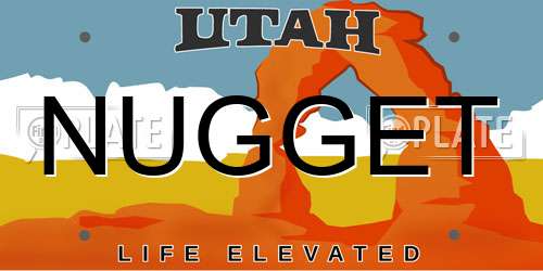 NUGGET Utah License Plate