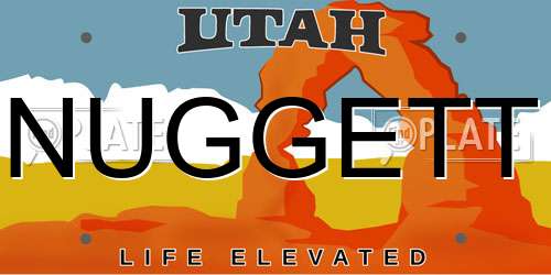 NUGGETT Utah License Plate