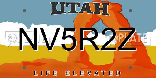 NV5R2Z Utah License Plate