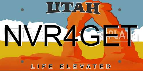 NVR4GET Utah License Plate