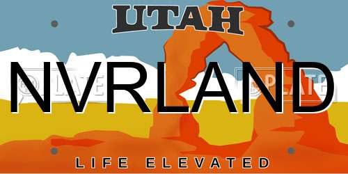 NVRLAND Utah License Plate