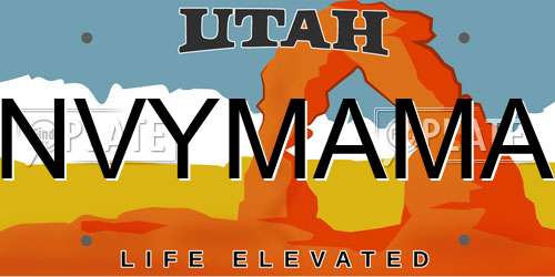 NVYMAMA Utah License Plate
