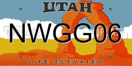 NWGG06 Utah License Plate