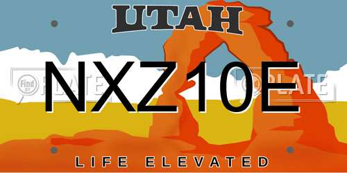 NXZ10E Utah License Plate