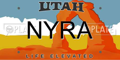 NYRA Utah License Plate