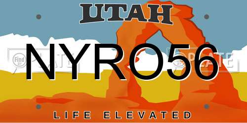 NYRO56 Utah License Plate