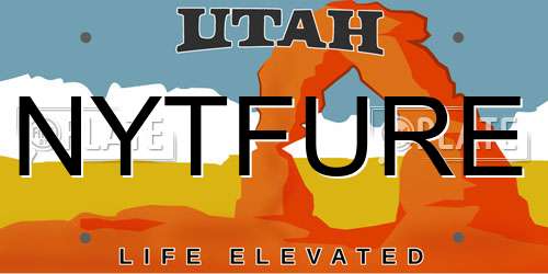 NYTFURE Utah License Plate
