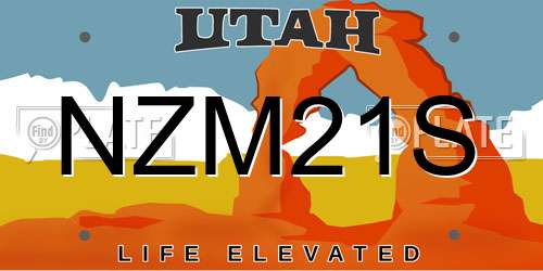 NZM21S Utah License Plate