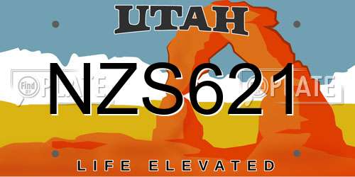 NZS621 Utah License Plate