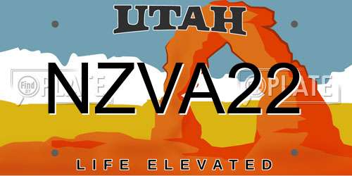 NZVA22 Utah License Plate