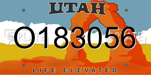 O183056 Utah License Plate