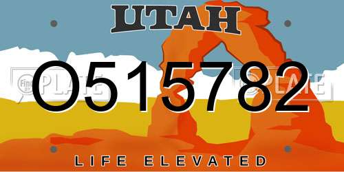 O515782 Utah License Plate